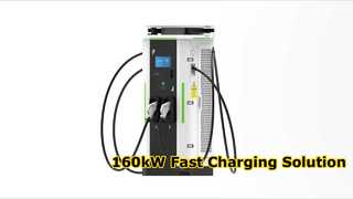 160 kW Dual-Port-DC-Schnellladestation, IP54 staubdicht und wasserdicht für den gewerblichen Einsatz
