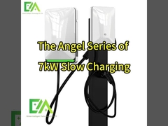 Pearl White Home / Kommerzielle Säule Elektrofahrzeugladestelle 7KW 22KW 32A