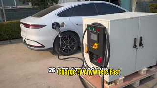 Mobiles 60-kW-Ladegerät für Elektrofahrzeuge, tragbarer 65-kWh-Energiespeicher mit Schutzart IP54