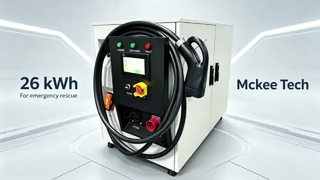 30 kW 26 kWh mobiles EV-Ladegerät, tragbarer Energiespeicher für das Aufladen von Autos im Notfall am Straßenrand