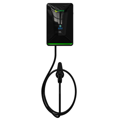 Ein guter Preis. 7kw Auto-Ladestation Schwarzer Wandkasten Heimgebrauch Flüssigkristall Anzeige Schwenken Start Online