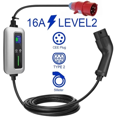 Intelligente 11kw 3-Phasen-Ev-Ladegerät Typ 2 Durchflussregelung Verzögerungsladestellen