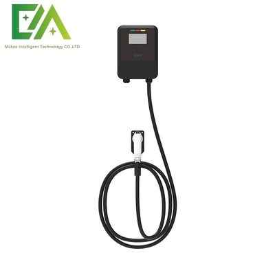Ein guter Preis. 7KW 11KW 22KW schwarz Wandgebundenes Elektrofahrzeug Einfachgewehr Wechselstromladestelle / kommerzielles tragbares Ladegerät Online