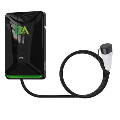 32A schwarze Wandladestation 22KW Smart-Elektrofahrzeug-Hausladegerät