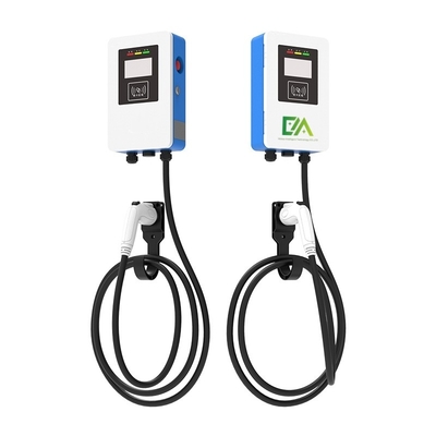 Ein guter Preis. 7KW 11KW 22KW 32A Blau-Weiß Wandmontiertes Elektroauto Einfachgewehr Wechselstromladegerät für den Heimgebrauch Online
