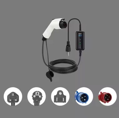 Ein guter Preis. 7KW 32A 1 Einphasiges elektrisches tragbares Ladegerät Typ 1 5M 10m Kabel Elektroauto Ladegerät Wandbox Elektroauto Ladestation CEE Stecker Online