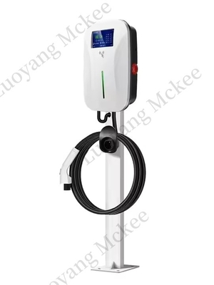 Ein guter Preis. 14KW 32A Wandmontierte EV-Ladestation 4,3-Zoll-LED-Bildschirm-Display Doppelgewehr Neue GB-Schnittstelle Ladehaufen Ladestatus Online