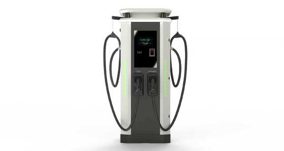 60kW Gleichstrom-Schnellladegerät für neue Energiefahrzeuge Bietet effizientes und schnelles Laden für Elektrofahrzeuge, mit zwei Schwingarm-Anschlüssen und einem 7-Zoll-Farbbildschirm mit hoher Helligkeit