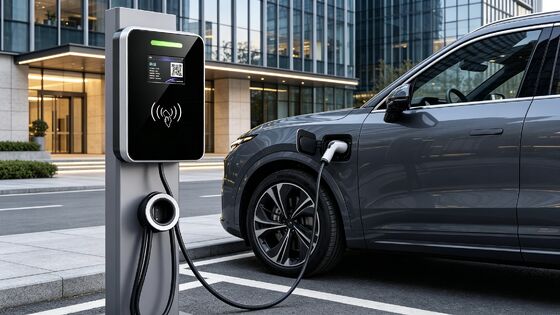 Ein guter Preis. IP54 UL94 V0 Quadratglas Wand montierte Säule Typ Struktur EV-Ladegerät Typ1 11kw 16A 380V 5,64 Zoll LCD-Display AC Ladestation Online