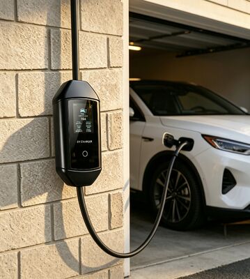 Ein guter Preis. Heim-Außen-EV-Ladestation McKee Q2 Tragbares AC-Ladegerät Typ 1 7,6 kW 85 V bis 265 V Eingangsspannung 6 A bis 32 A Einstellbarer Strom 3,67 Zoll LCD-Display IP54 Schutzart UL94 V0 Online