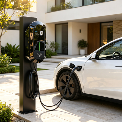 Ein guter Preis. R8 Wandmontierte und Säulen-AC-Ladestation Typ2 7kW 32A 85V 265V IP54 5,64 Zoll LCD-Display EV-Ladegerät für den privaten und gewerblichen Gebrauch Online
