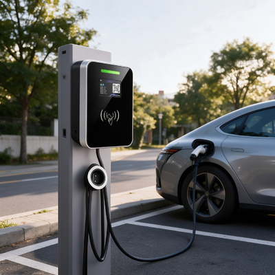 Ein guter Preis. Wohn- und leicht gewerbliche EV-Ladestation, quadratisch, Glas, US-Typ 1, AC-Ladegerät, Wandmontage, 9,6 kW, 40 A, 85 V, 265 V, IP54, 5,64 Zoll LCD-Bildschirm Online