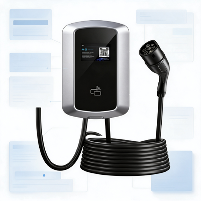 Ein guter Preis. Drei-Phasen-EV-Ladegerät J8 Wand- oder Säulen-Ladestation Euro Typ2 22kW 32A 380V IP54 5,64 Zoll LCD-Bildschirm Online