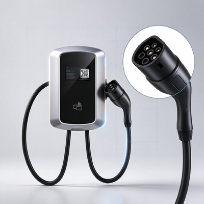 Ein guter Preis. 11KW Typ 2 AC EV Ladegerät Smart Wallbox Heim-/Gewerbe-Ladestation 5,64-Zoll-LCD Online