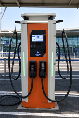 320kW Dual Gun DC EV Charger CCS1 CCS2 GB/T 250A Per Gun OCPP 1.6J 200-1000V IP54 Commercial